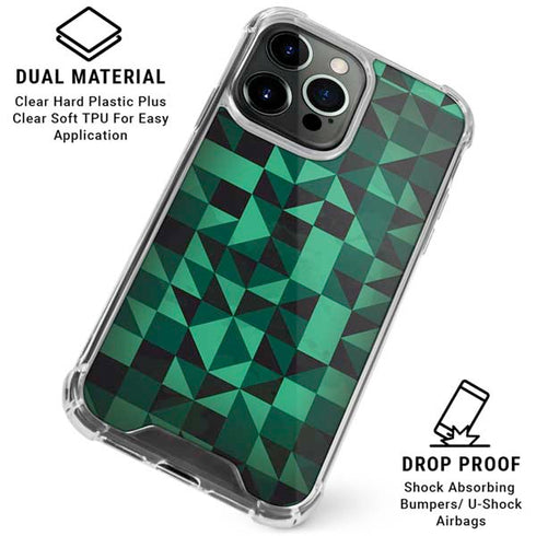 Black & Green iPhone 16 Pro Max Clear Case