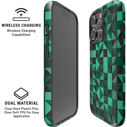 Black & Green iPhone 16 Pro Max Magsafe Impact Case