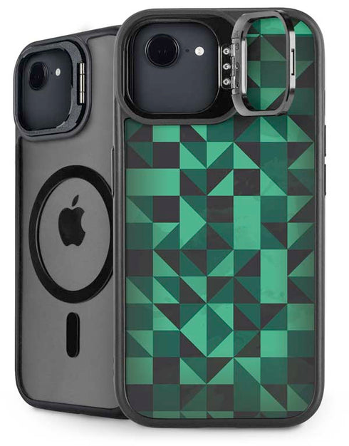 Black & Green iPhone 16e Kickstand Case