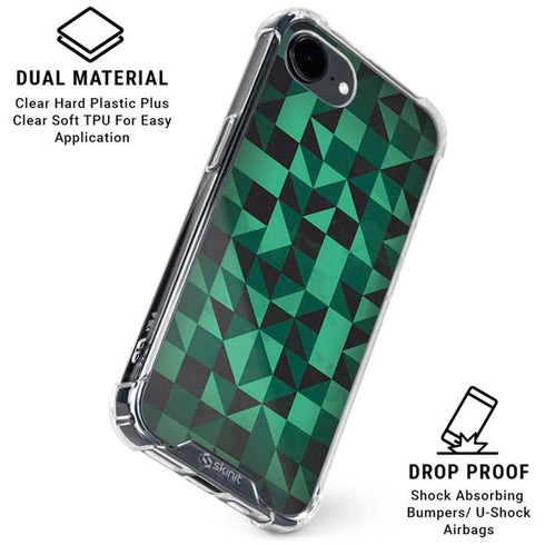 Black & Green iPhone 16e Clear Case