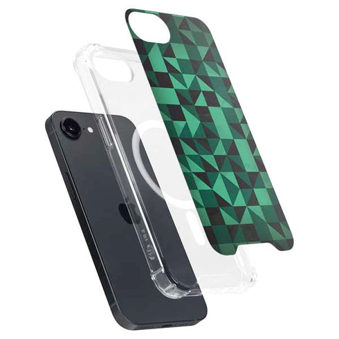 Black & Green iPhone 16e MagSafe Case