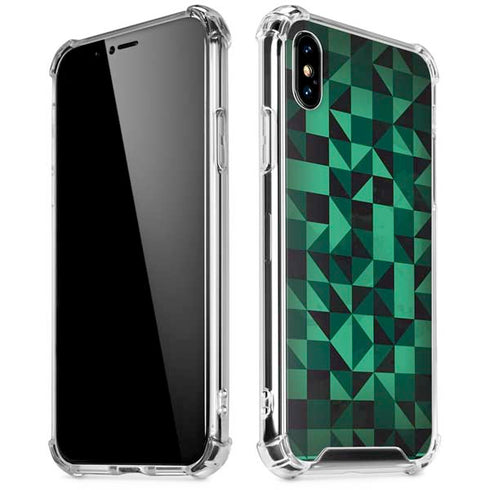 Black & Green iPhone X/XS Clear Case