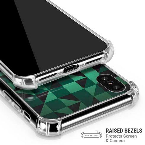 Black & Green iPhone X/XS Clear Case