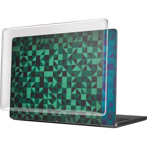 Black & Green MacBook Pro 14in (2021-24) Case plus Skin