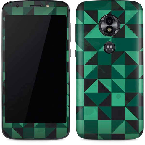 Black & Green Moto E5 Play Skin