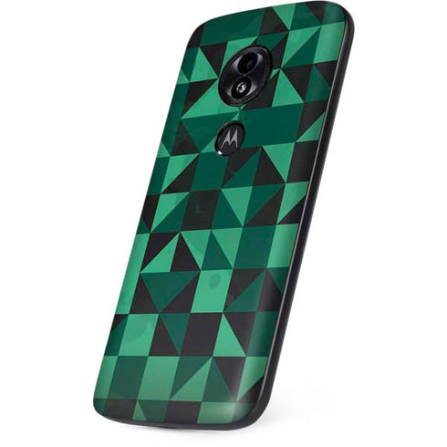 Black & Green Moto E5 Play Skin