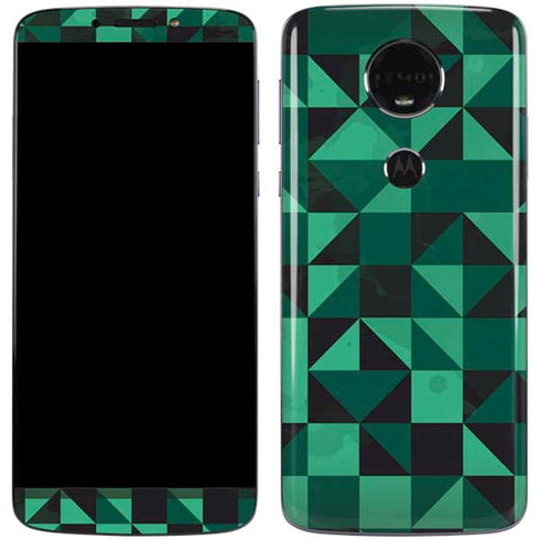 Black & Green Moto E5 Plus Skin