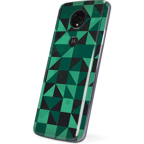 Black & Green Moto E5 Plus Skin