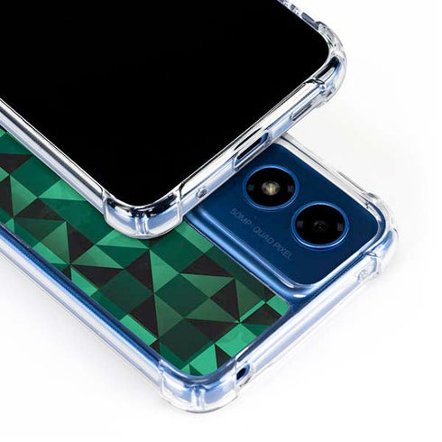 Black & Green Moto G 5G (2024) Clear Case