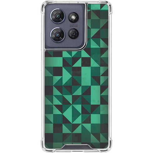Black & Green Moto G Play 5G (2025) Clear Case