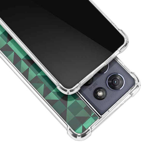 Black & Green Moto G Play 5G (2025) Clear Case