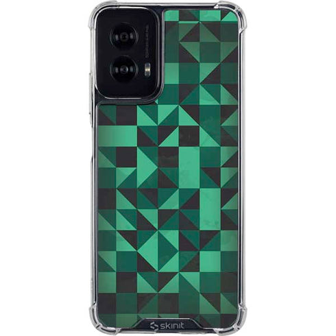 Black & Green Moto G Power 5G (2024) Clear Case