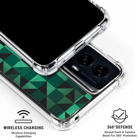 Black & Green Moto G Power 5G (2024) Clear Case