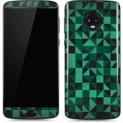 Black & Green Moto G6 Skin