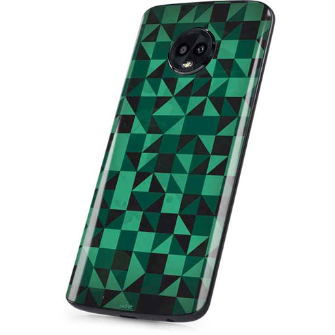 Black & Green Moto G6 Skin
