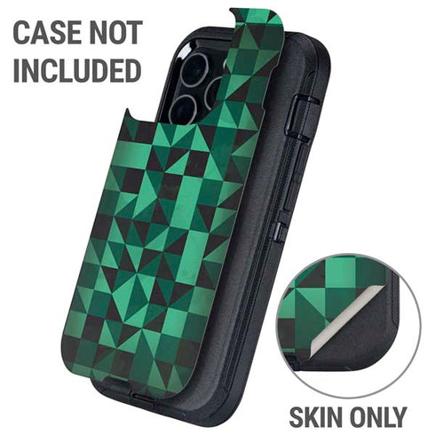 Black & Green Otterbox Defender iPhone Skin