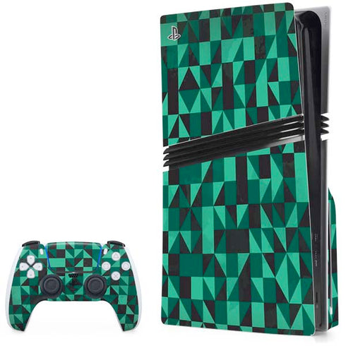 Black & Green PS5 Pro Disk Bundle Skin