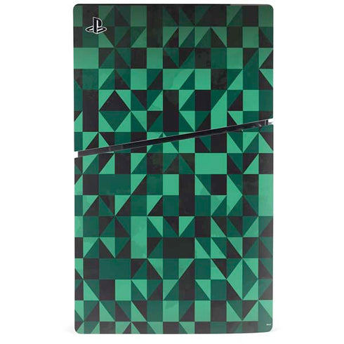 Black & Green PS5 Slim Digital Edition Console Skin