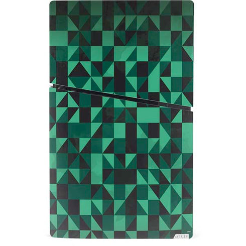 Black & Green PS5 Slim Digital Edition Console Skin