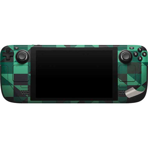 Black & Green Steam Deck Handheld Gaming Computer Skin