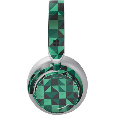 Black & Green Surface Headphones Skin