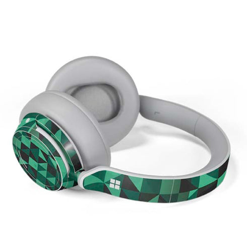 Black & Green Surface Headphones Skin