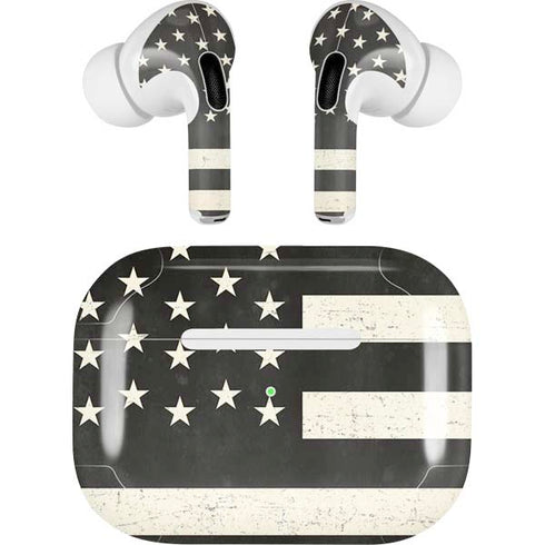 Black & White USA Flag AirPods Skins