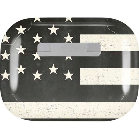 Black & White USA Flag AirPods Skins