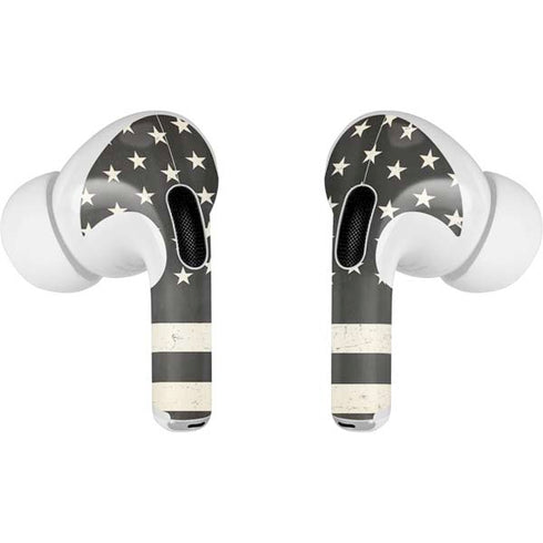 Black & White USA Flag AirPods Skins