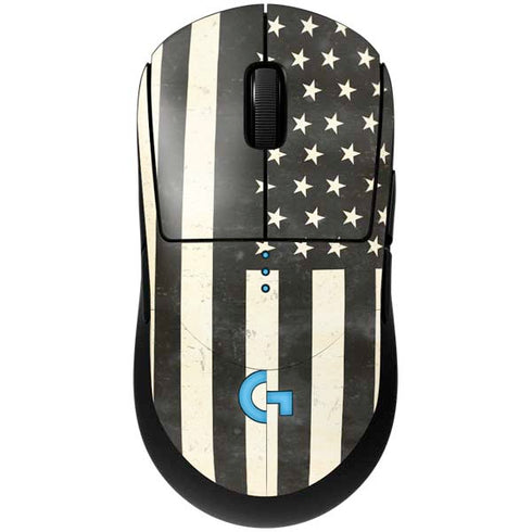 Black & White USA Flag G Pro Wireless Gaming Mouse Skin