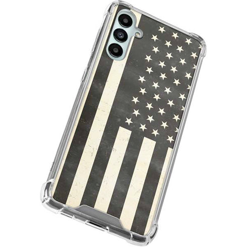 Black & White USA Flag Gabb Phone 4 Clear Case