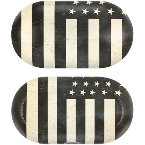 Black & White USA Flag Galaxy Buds Plus Skin
