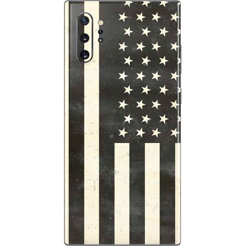 Black & White USA Flag Galaxy Note 10 Plus Skin