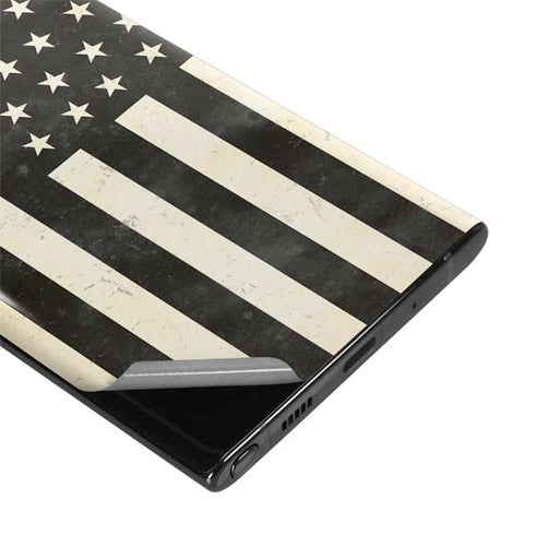 Black & White USA Flag Galaxy Note 10 Plus Skin