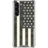Black & White USA Flag Galaxy S24 FE Clear Case