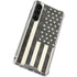 Black & White USA Flag Galaxy S24 FE Clear Case