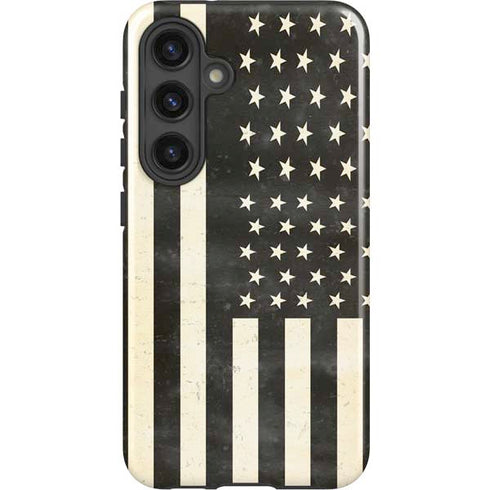 Black & White USA Flag Galaxy S25 Impact Case