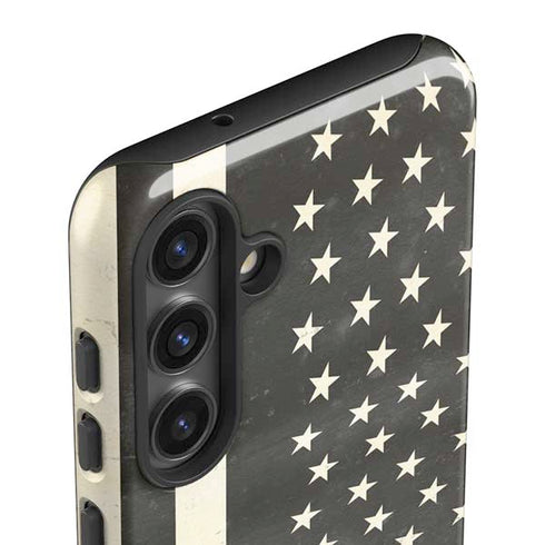 Black & White USA Flag Galaxy S25 Plus Impact Case
