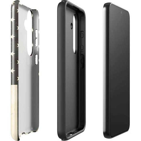 Black & White USA Flag Galaxy S25 Plus Impact Case