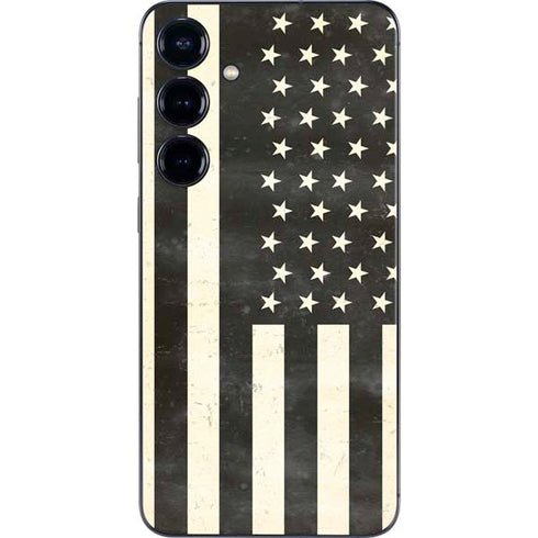 Black & White USA Flag Galaxy S25 Plus Skin