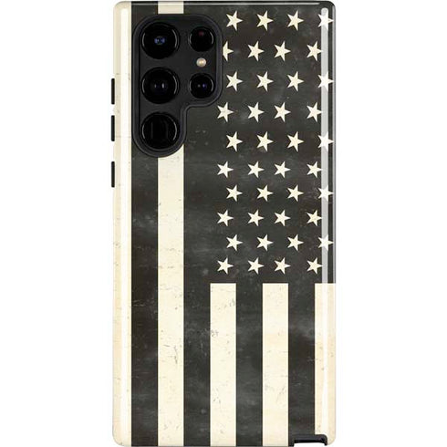 Black & White USA Flag Galaxy S25 Ultra Impact Case