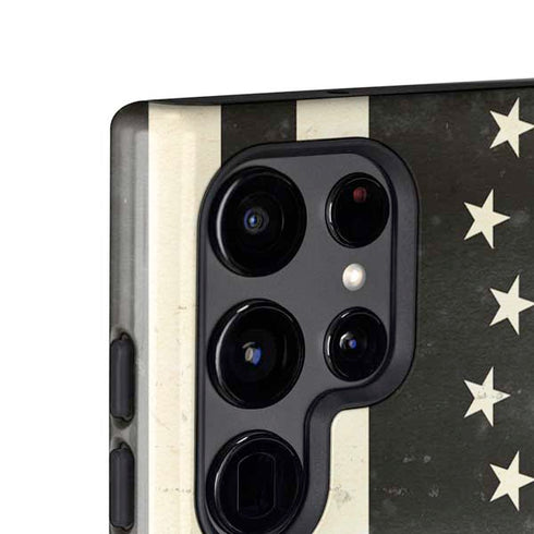 Black & White USA Flag Galaxy S25 Ultra Impact Case