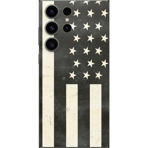Black & White USA Flag Galaxy S25 Ultra Skin