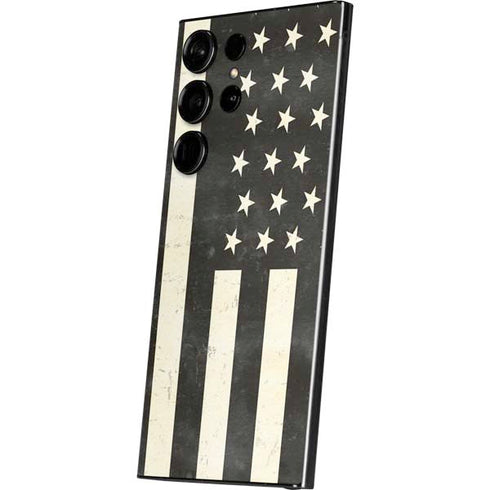 Black & White USA Flag Galaxy S25 Ultra Skin