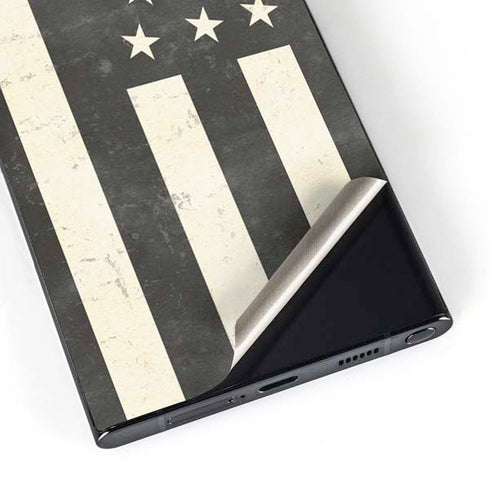 Black & White USA Flag Galaxy S25 Ultra Skin