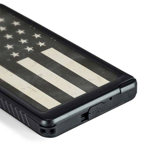 Black & White USA Flag Galaxy S24 Ultra Waterproof Case