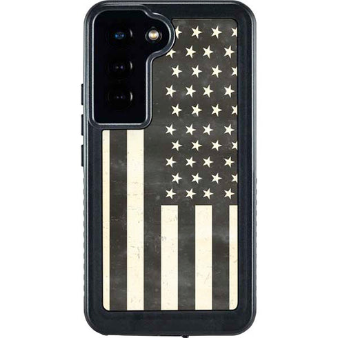 Black & White USA Flag Galaxy S24 Waterproof Case