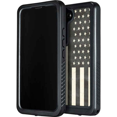 Black & White USA Flag Galaxy S24 Waterproof Case