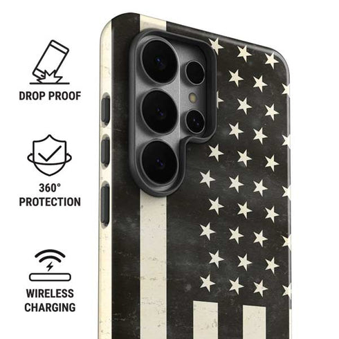 Black & White USA Flag Galaxy S26 Ultra Impact Case