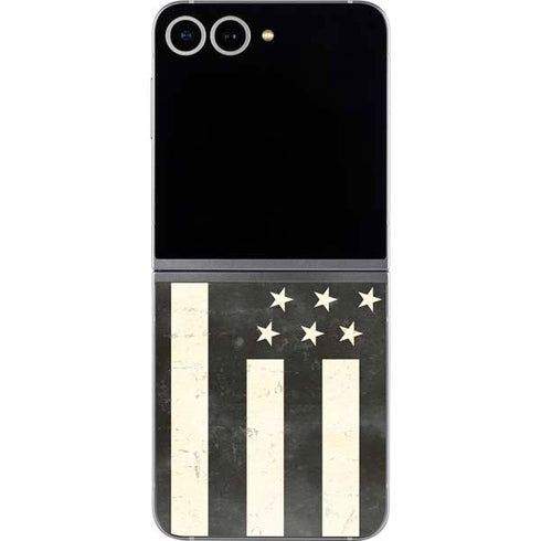Black & White USA Flag Galaxy Z Flip6 Skin